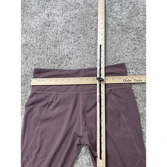 Athleta Leggings Womens Large Petite Purple Mesh High Rise Yoga Activewear Gym - Picture 10 of 11